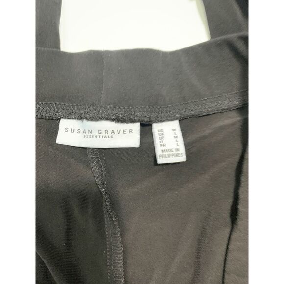 Susan Graver Essentials Black Pull on Pant - Picture 2 of 8